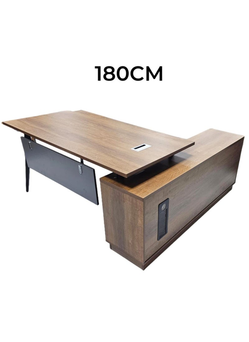 Living - L Shape Office Desk Computer Table Or Study Table With Drawer 180 CM - Image 1