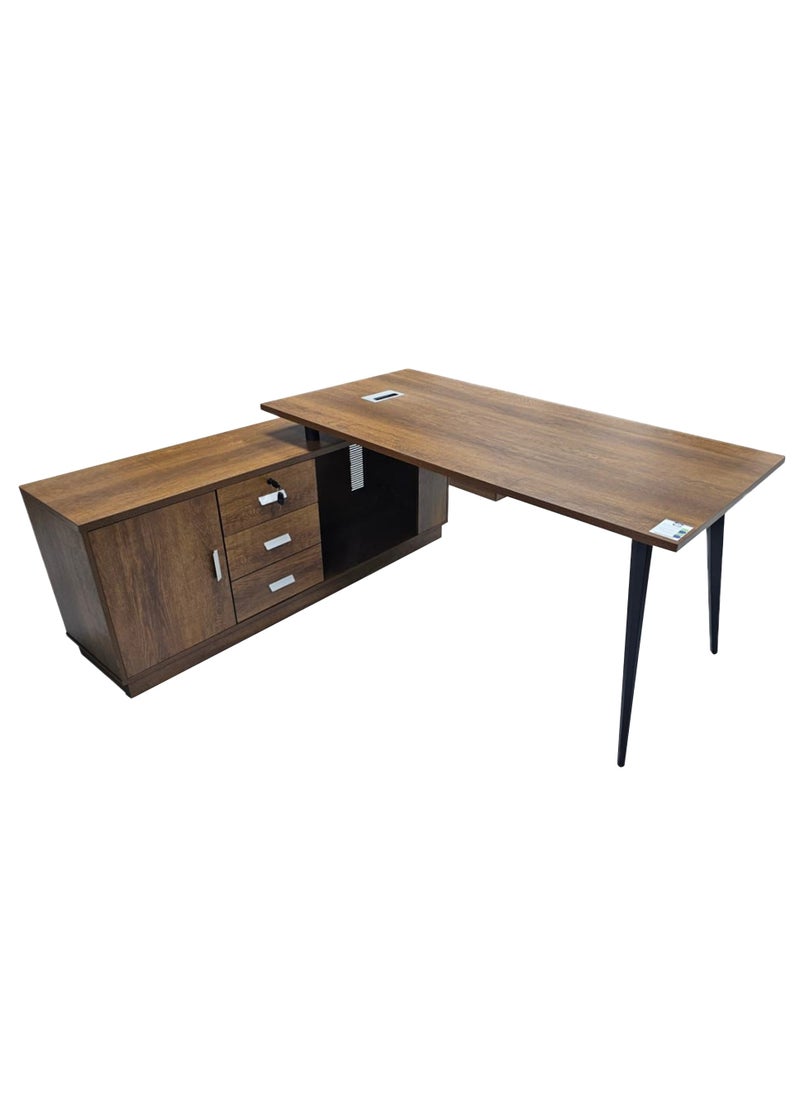 Living - L Shape Office Desk Computer Table Or Study Table With Drawer 180 CM - Image 1