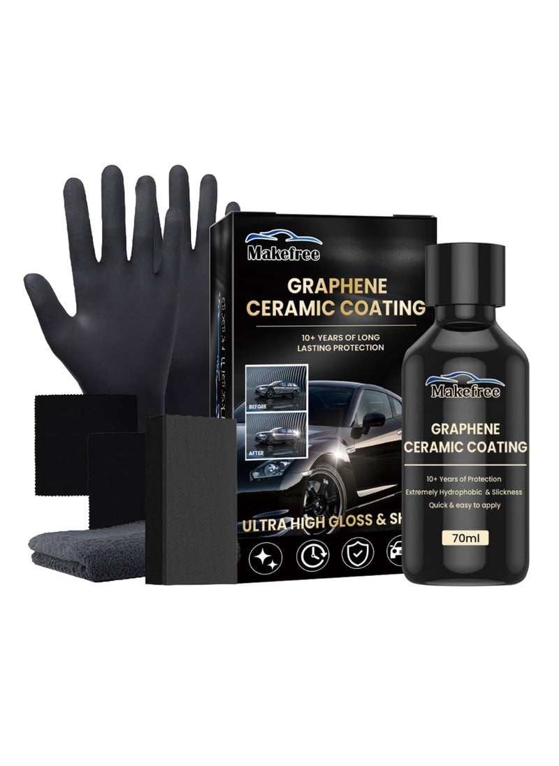 Generic Graphene Ceramic Coating for Automotive,Ceramic Coating for Cars, Graphene Coating for Car Detailing, Long-Lasting Protection Kit for Car Detailing (70ml)  - Image 5
