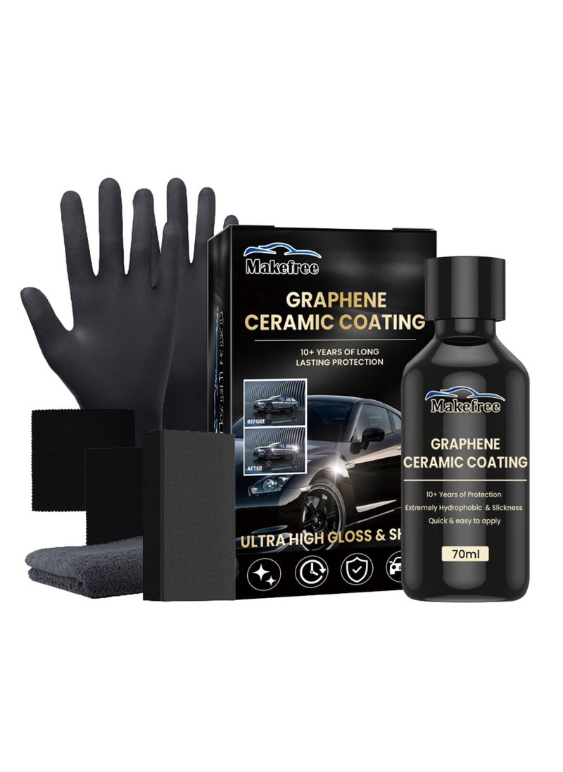 Generic Graphene Ceramic Coating for Automotive,Ceramic Coating for Cars, Graphene Coating for Car Detailing, Long-Lasting Protection Kit for Car Detailing (70ml)  - Image 1