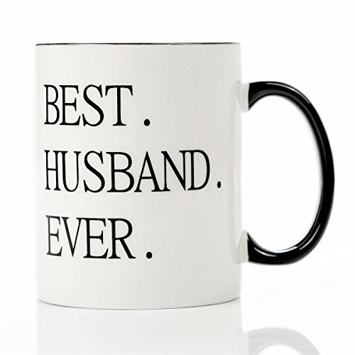 Mecai Gifts For Husband-Best Husband Ever Coffee Mug 11 oz Ceramic cup, Funny Birthday Wedding Anniversary Fathers Day To Husband Gift Ideas From Wife - Image 1