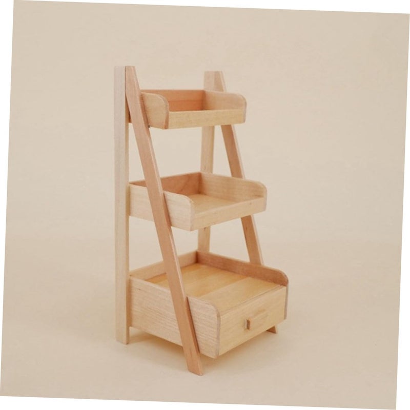 Miniature Dollhouse Shelf Set 2Pcs Decorative Mini Furniture Desktop Display - Image 5