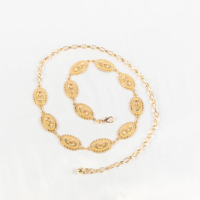 Golden Metal Waist Belt for Women - Image 1