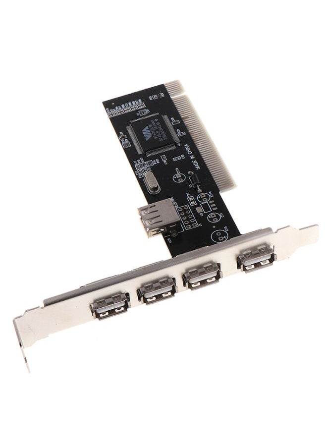 BURAQ 480Mbps High Speed USB 2.0 PCI HUB Controller Card Adapter  - Image 1