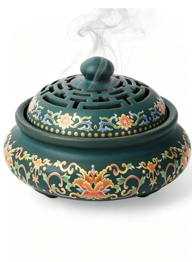 Bukela Ceramic Electric Incense Burner, Including Incense Holder And Fireproof Cotton, Handcrafted Incense Burner For Indoor Air Purification/Home Decoration/Meditation - Image 1