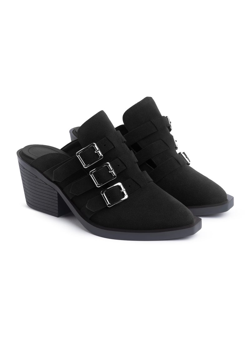 TGS Triple Buckle Heel Mules  - Image 1