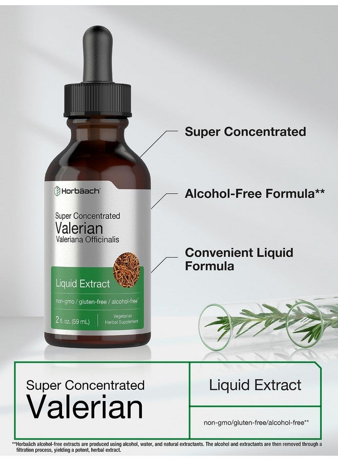 Horbäach Valerian Root Extract Drops Alcohol Free | 2 fl oz | Super Concentrated Liquid | Vegetarian, Non-GMO & Gluten Free - Image 3