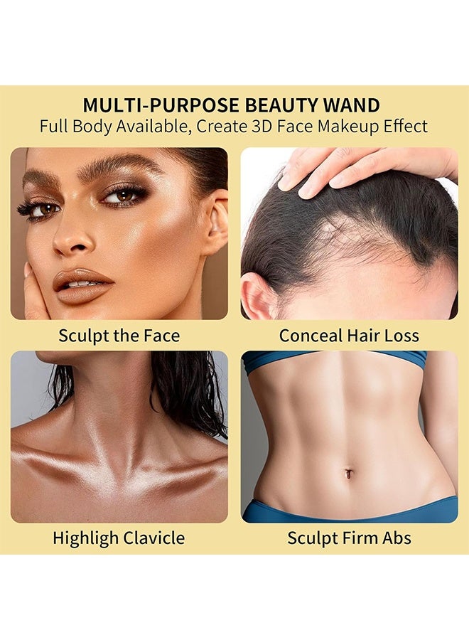 HelloKiss Shimmer Stick, Shimmer Cream Powder Waterproof and Long lasting Face Cosmetics Non greasy Face Brightens and Shades Cream Contour Stick Moisturize Highlighter and Bronzer Pen 06 - Image 4