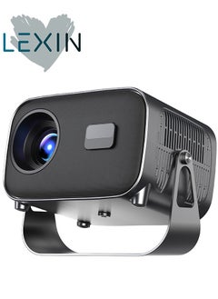 LEXIN V8 Portable Projector , Support 4K, Support 30-180 Inches , With Remote Control, 5G Wifi and Bluetooth, Electric Focus. Mobile Home Theater, Movie Projector Compatible with Android/Windows/TV Stick/PC  - Image 1