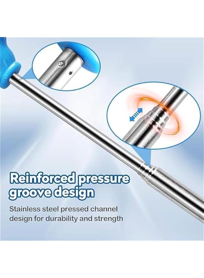 3 Telescopic Teachers Pointer Extendable Hand Finger Pointer Stick Retractable Teaching Baton for School Mini Collaible Stainless Steel Finger Reading Stick for Kids Students - Image 4