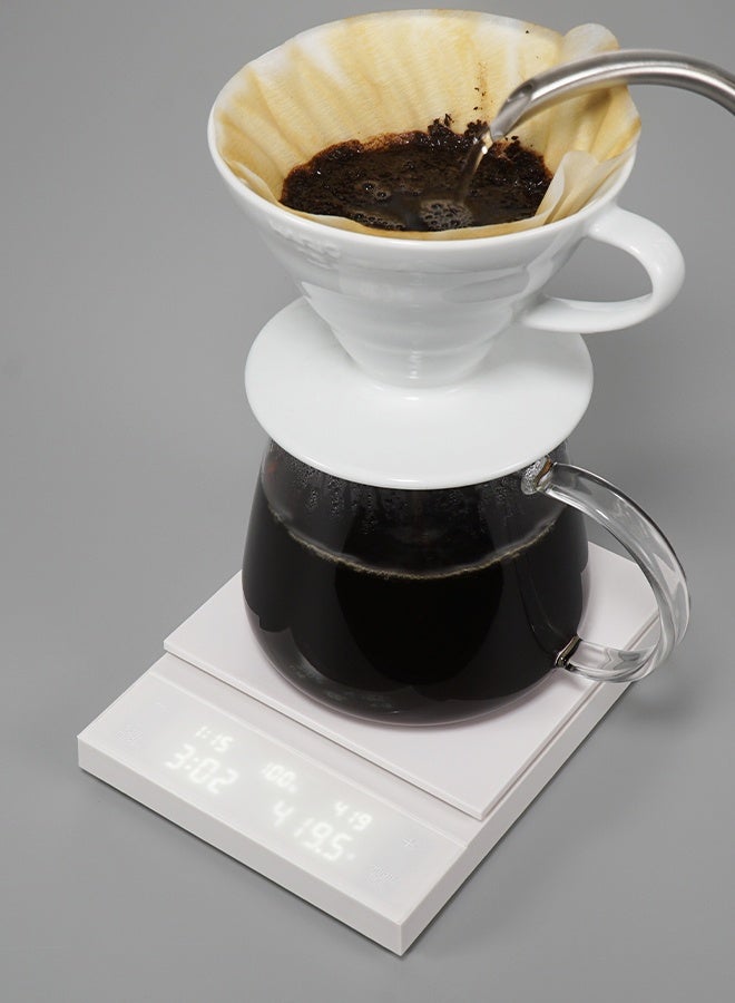 Hario Coffee Scale CST-2000-W Polaris Digital Coffee Weighing Scale – White - Image 5