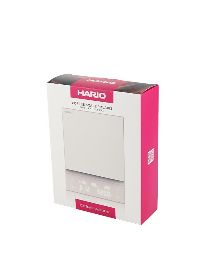 Hario Coffee Scale CST-2000-W Polaris Digital Coffee Weighing Scale – White - Image 3