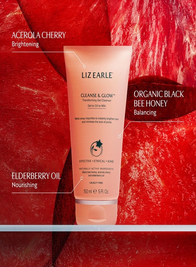Liz Earle Cleanse & Glow Transforming Gel Cleanser - Gentle Cleanser Face Wash & Makeup Remover - Helps Minimize the Appearance of Pores and Reveals Luminous, Glowing Skin (150ml) - Image 2
