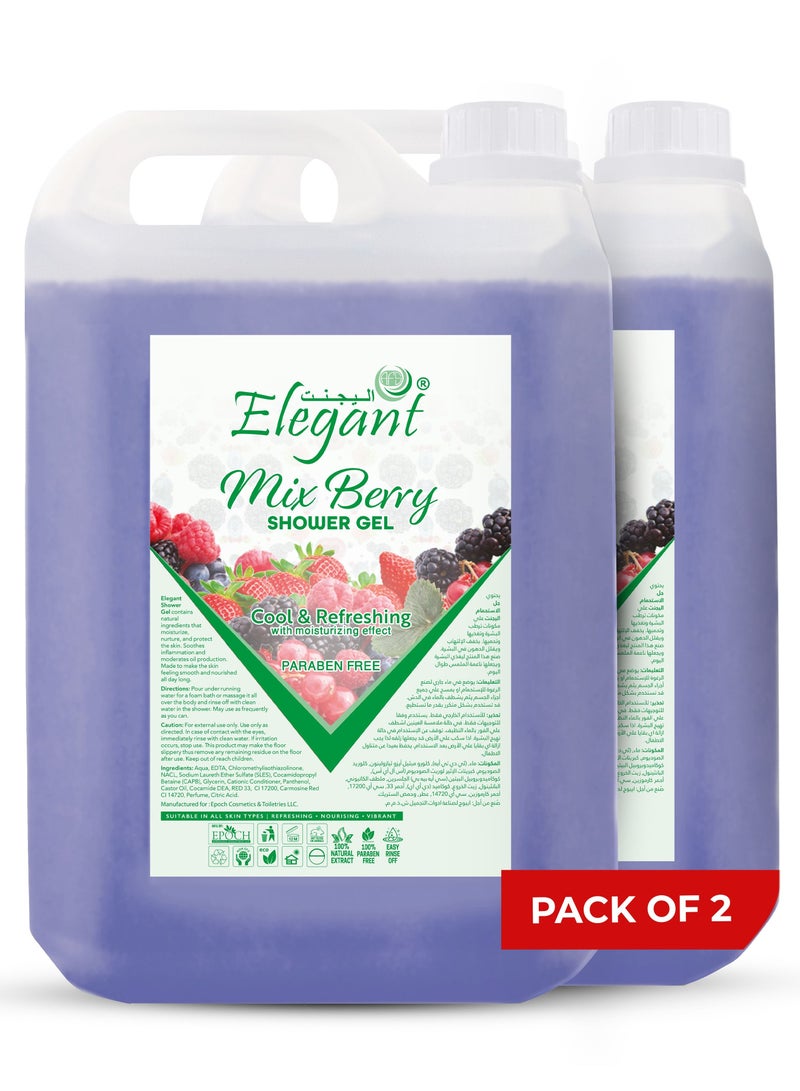 Mix Berry Shower Gel with Moisturizer 5 Liter Pack of 2
