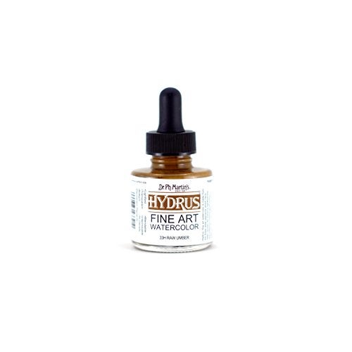 Dr. Ph. Martin's Hydrus Fine Art (33H) Watercolor Bottle, 1.0 oz, Raw Umber - Image 1