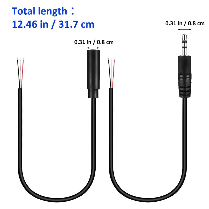 5Mm Male to Female Audio Extension Cable 30Cm Aux Cord for Speaker Microphone - Image 4