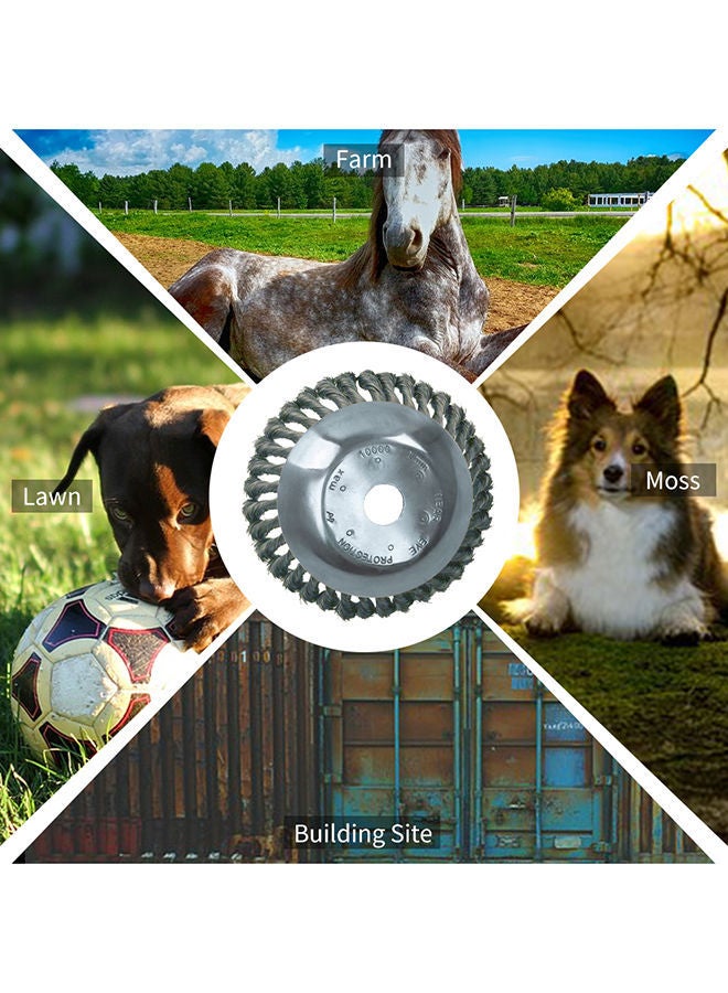 NIBEMINENT Grass Trimmer Head Brush Silver 2.54centimeter - Image 2