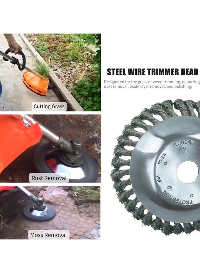 NIBEMINENT Grass Trimmer Head Brush Silver 2.54centimeter - Image 3