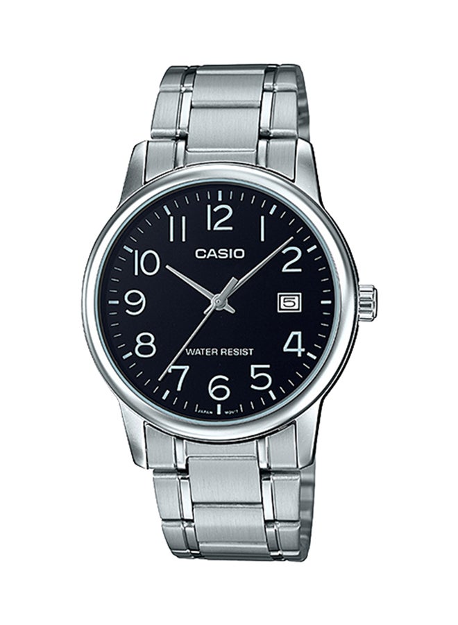 CASIO Men Stainless Steel Analog Watch MTP-V002D-1B - 44 mm - Silver - Image 1