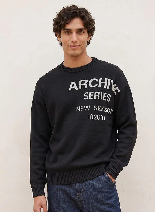 سبلاش فيڤ Youth Crew Neck Graphic Print Sweater