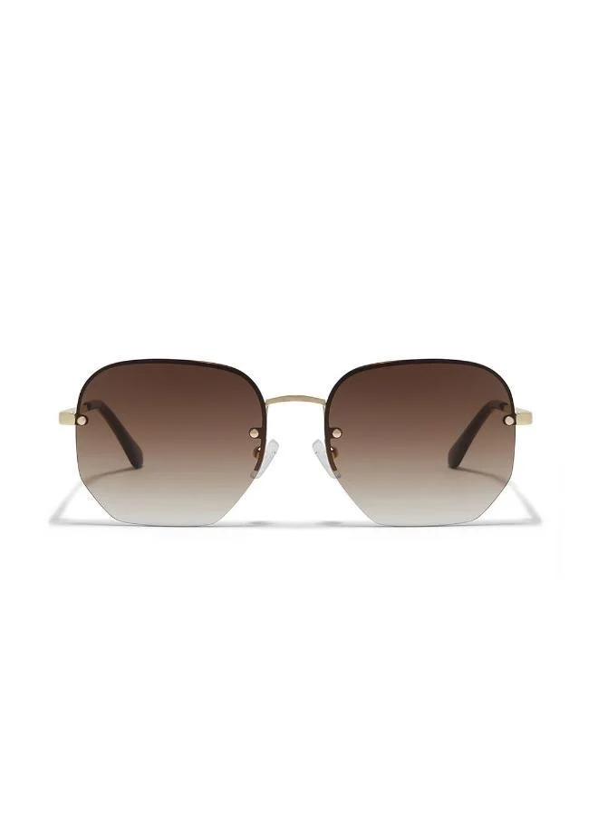 Blackout BlackOut by eyewa NINA II Unisex Sunglasses, Gold/Brown