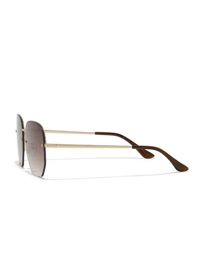 BlackOut by eyewa NINA II Unisex Sunglasses, Gold/Brown - Image 3