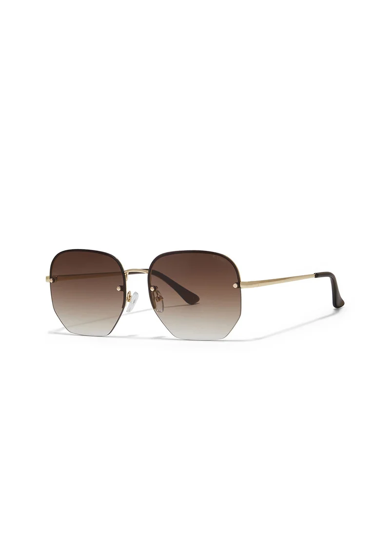 Blackout BlackOut by eyewa NINA II Unisex Sunglasses, Gold/Brown