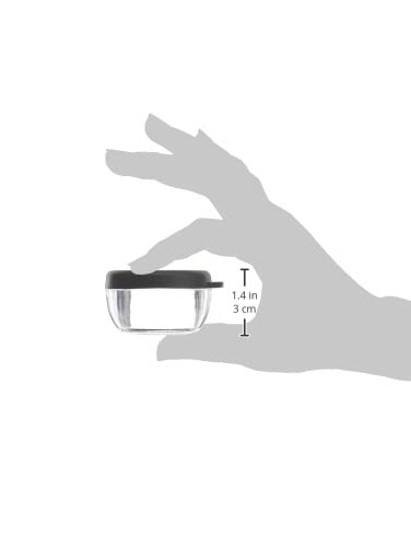 دبليو بي W & P Porter Smart Container w/ lid | الفحم 1.5 أوقية (حزمة 2) | تسرب سلطة سلطة سلطة صلصة الملح الإضافات الغذائية تخزين الأطعمة الجوية الميكروويف وغسالة الصحون خالية من BPA (WP-PDR-CH) - Image 4