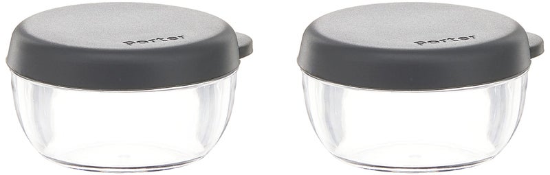 دبليو بي W & P Porter Smart Container w/ lid | الفحم 1.5 أوقية (حزمة 2) | تسرب سلطة سلطة سلطة صلصة الملح الإضافات الغذائية تخزين الأطعمة الجوية الميكروويف وغسالة الصحون خالية من BPA (WP-PDR-CH) - Image 1