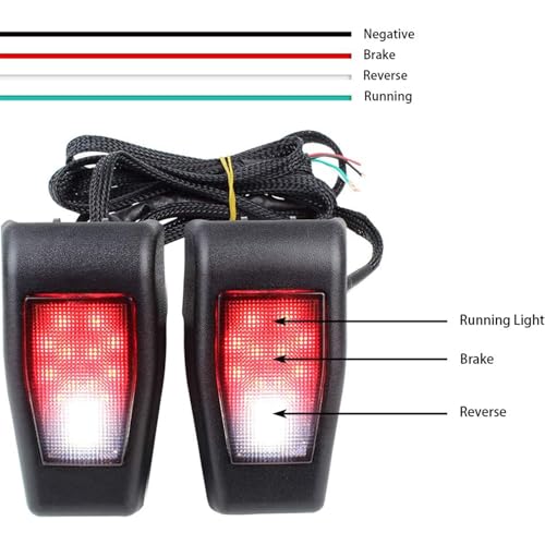 Atubeix LED 3rd Brake Lights Tailgate Rear Lamp for Jeep Wrangler JK JKU 07-17 2 pcs (Red) - Image 2