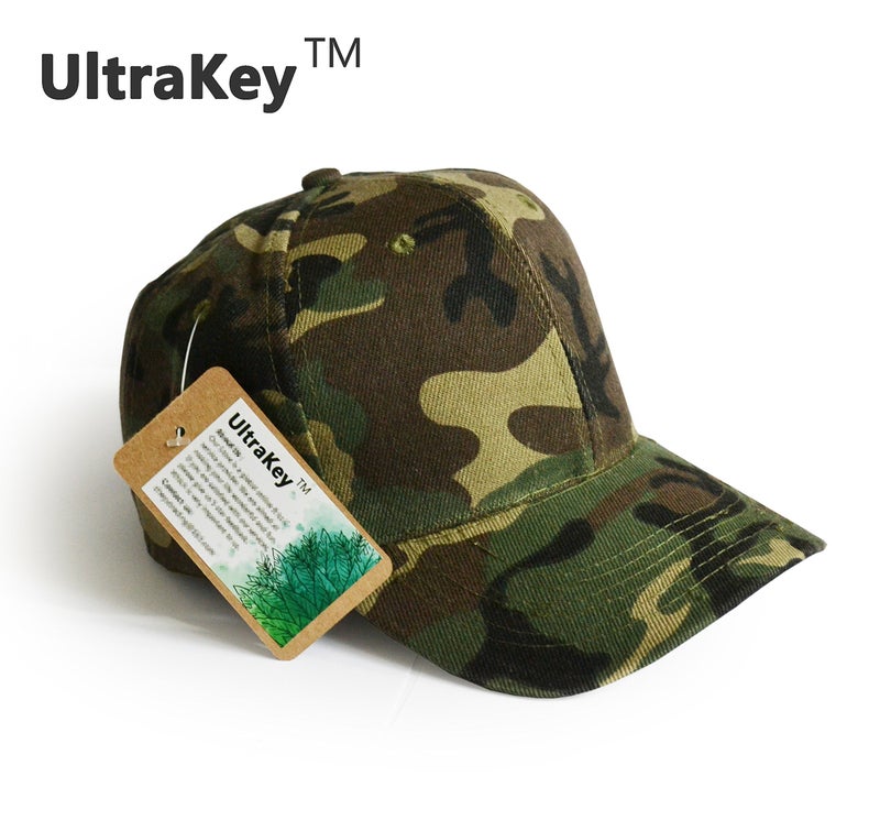 UltraKey Mens Womens Army Military Baseball Cap Camouflage Hats for Hunting Fishing Outdoor Activities Green - Image 2