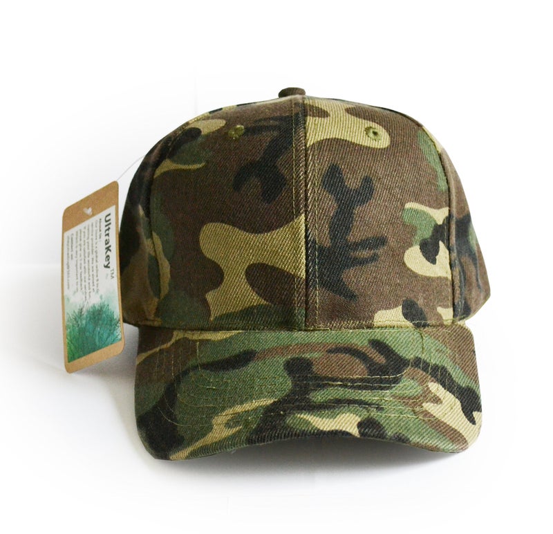 UltraKey Mens Womens Army Military Baseball Cap Camouflage Hats for Hunting Fishing Outdoor Activities Green - Image 4