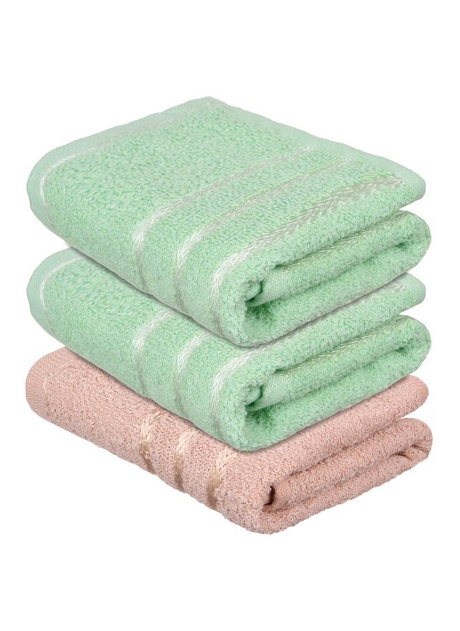 Kuber Industries - Face Towel | Cotton Towels For Facewash | Towels For Daily Use | Workout Hand Towel | Lining Design | 14X21 Inch | Pack Of 3 | Multi - Image 1