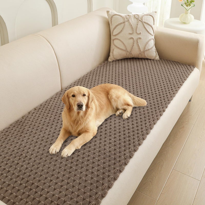 Foxdecor Dog Couch Cover Protector, Sofa Covers for Pets Washable, Non Slip Pet Couch Cover, Furniture Covers for Pets, Dog Cover for Couch. (Chocolate, 28"x53") - Image 1