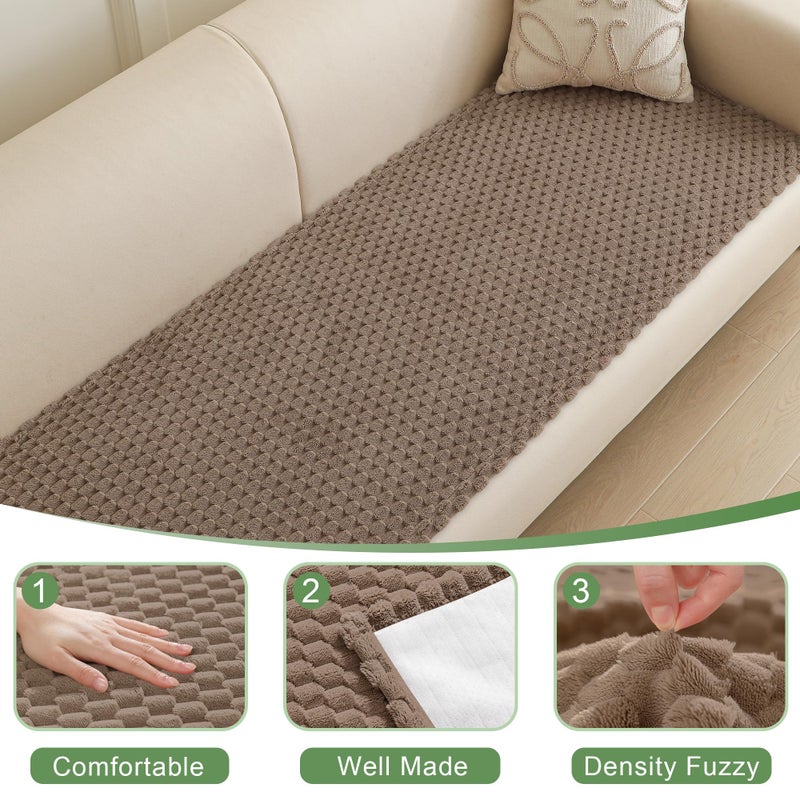 Foxdecor Dog Couch Cover Protector, Sofa Covers for Pets Washable, Non Slip Pet Couch Cover, Furniture Covers for Pets, Dog Cover for Couch. (Chocolate, 28"x53") - Image 3