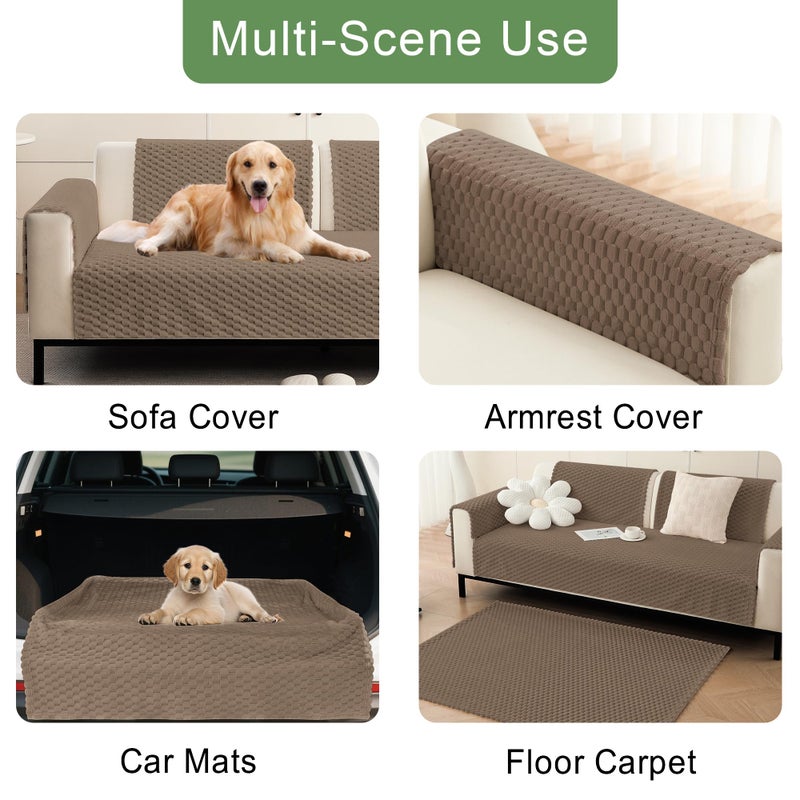 Foxdecor Dog Couch Cover Protector, Sofa Covers for Pets Washable, Non Slip Pet Couch Cover, Furniture Covers for Pets, Dog Cover for Couch. (Chocolate, 28"x53") - Image 4