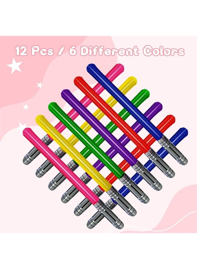 fantasize 12pcs Inflatable Light Saber Sword Toys Set for Star Wars Themed Party, Cosplay Favors - Image 4