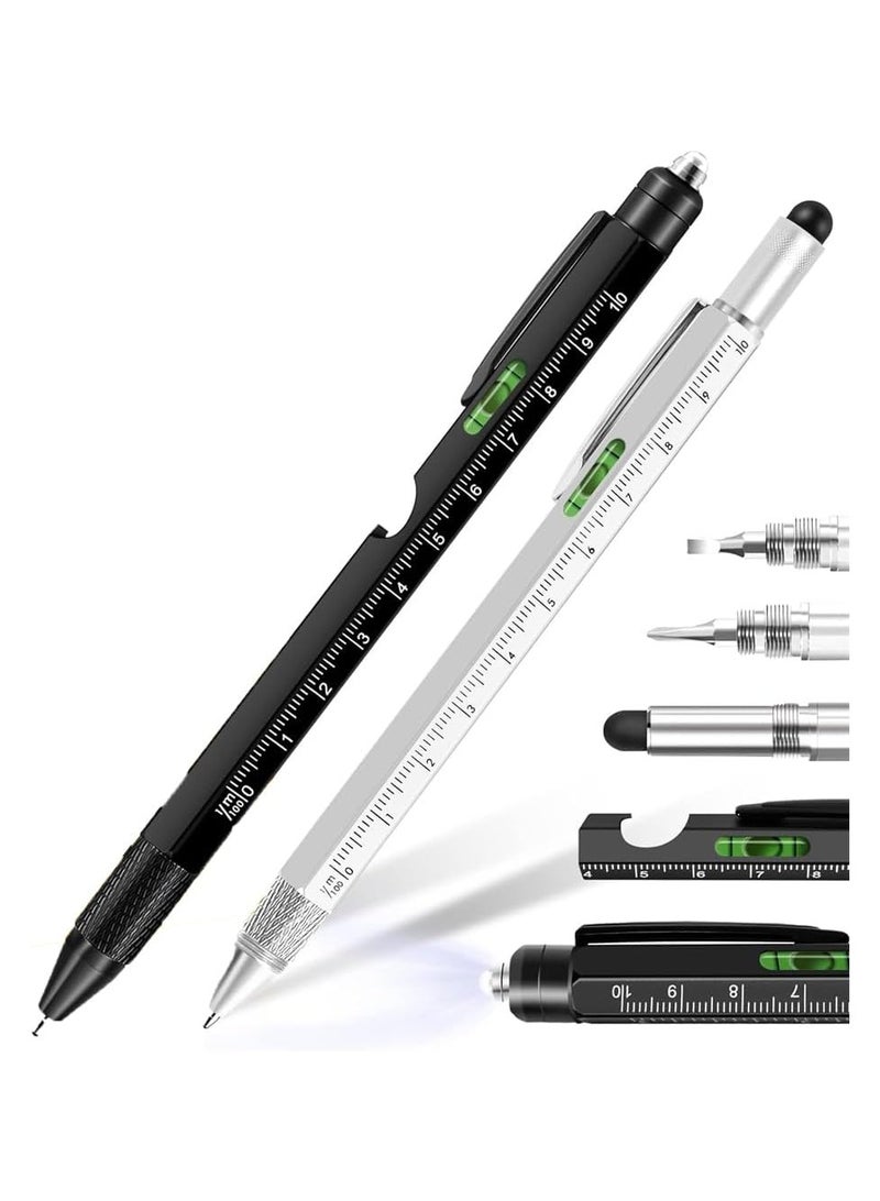 general 9 in 1 Multi-tool pen, pocket multi-tool with light, stylus, ruler, screwdriver bubble leveller, - Image 1