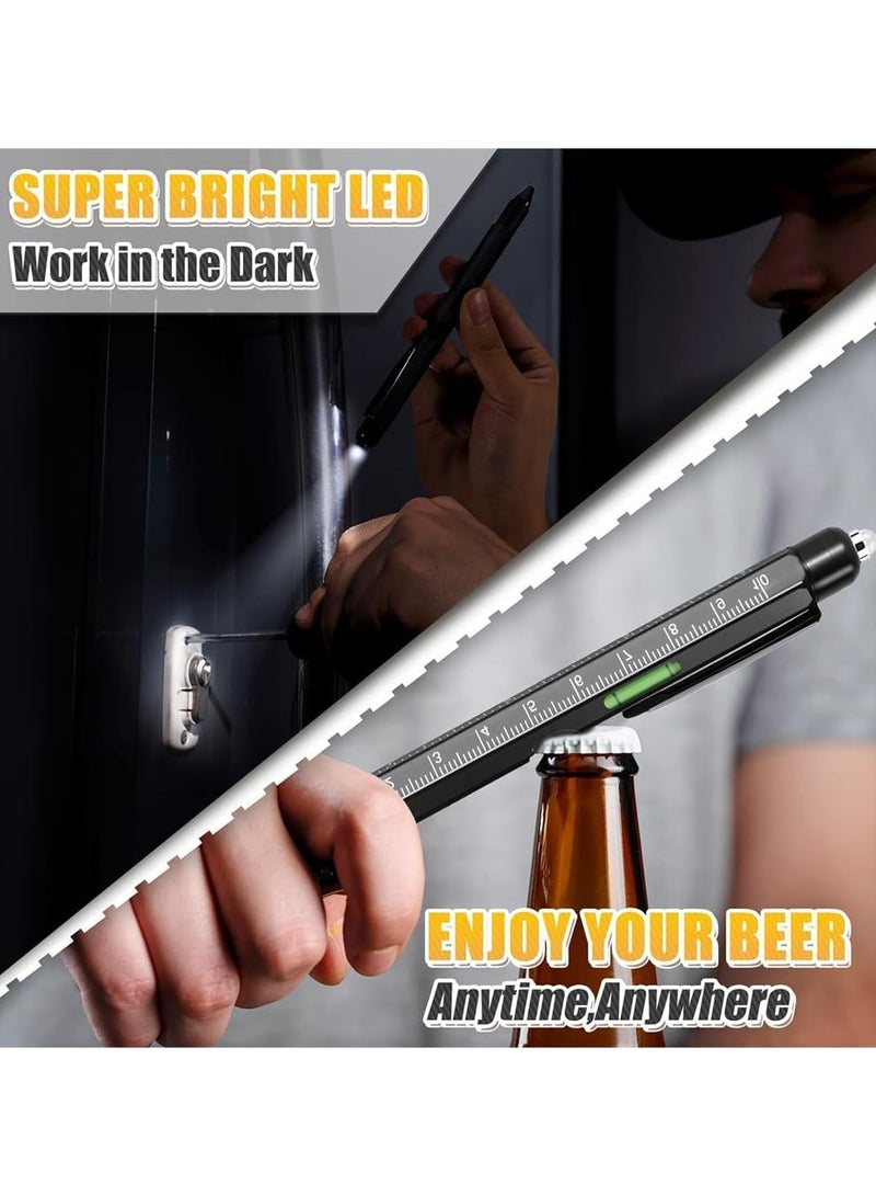 general 9 in 1 Multi-tool pen, pocket multi-tool with light, stylus, ruler, screwdriver bubble leveller, - Image 3