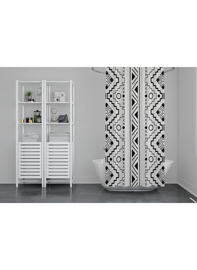 Home Print Waterproof Bathroom Curtain 
