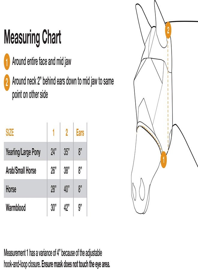 Cashel Economy Horse Fly Mask with Ears, Gold, Horse - Image 4