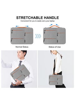 HAWEEL 14-Inch Sleeve Case Zipper Laptop Handbag(Grey)  - Image 2