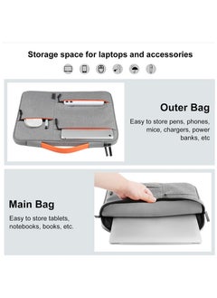 HAWEEL 14-Inch Sleeve Case Zipper Laptop Handbag(Grey)  - Image 5