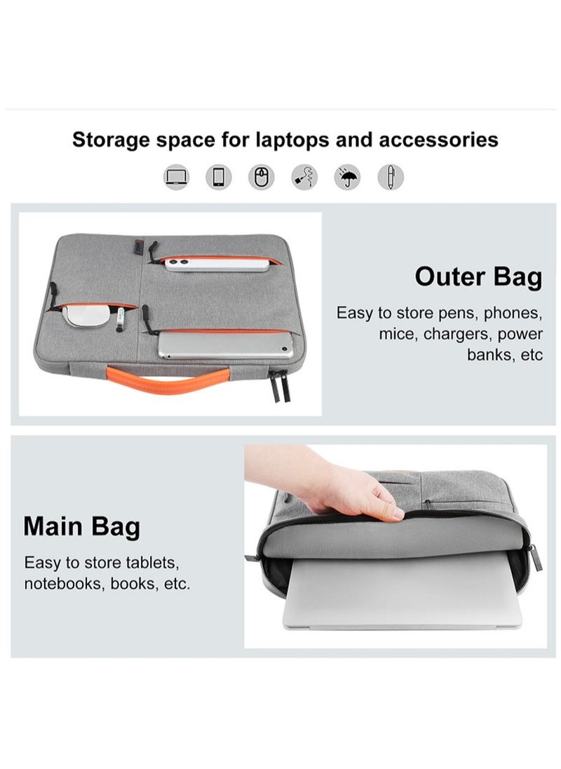 HAWEEL 14-Inch Sleeve Case Zipper Laptop Handbag(Grey)  - Image 5