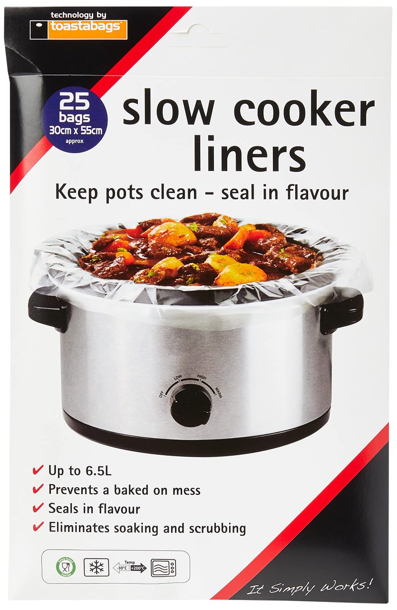Toastabags Slow Cooker Plastic Liner Pack of 25 Transparent Packing May Vary