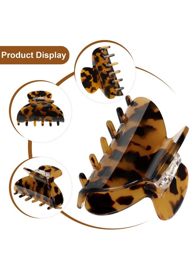 WILLBOND 6 Pieces Medium Hair Claw Clips For Thin Hair 2.6 Inch Tortoise Shell Hair Clip Banana Clips Jaw Clips French Style Barrettes Hair Clip Accessories For Women Girls(Classic Patterns)  - Image 4