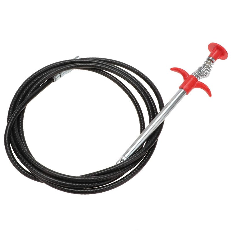 Orlenic Flexible Drain Cleaning Grabber Tool – Extendable Claw Pickup with Long Spring for Sink, Toilet, Bathtub, Pipe & Gutter Clogs – Heavy Duty Steel, Comfortable Handle, 200cm Reach, Black - Image 1