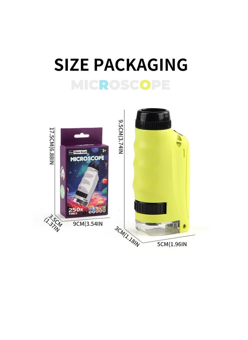 Generic - New Mini Microscope Primary And Secondary School Science Experiment Teaching Aids Set Children'S Educational Portable Microscope (Blue Single-Handheld Microscope + Small Mobile Phone Clip) - Image 1
