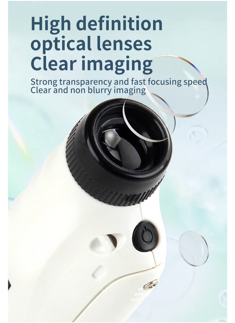 Generic - New Mini Microscope Primary And Secondary School Science Experiment Teaching Aids Set Children'S Educational Portable Microscope (Blue Single-Handheld Microscope + Small Mobile Phone Clip) - Image 1