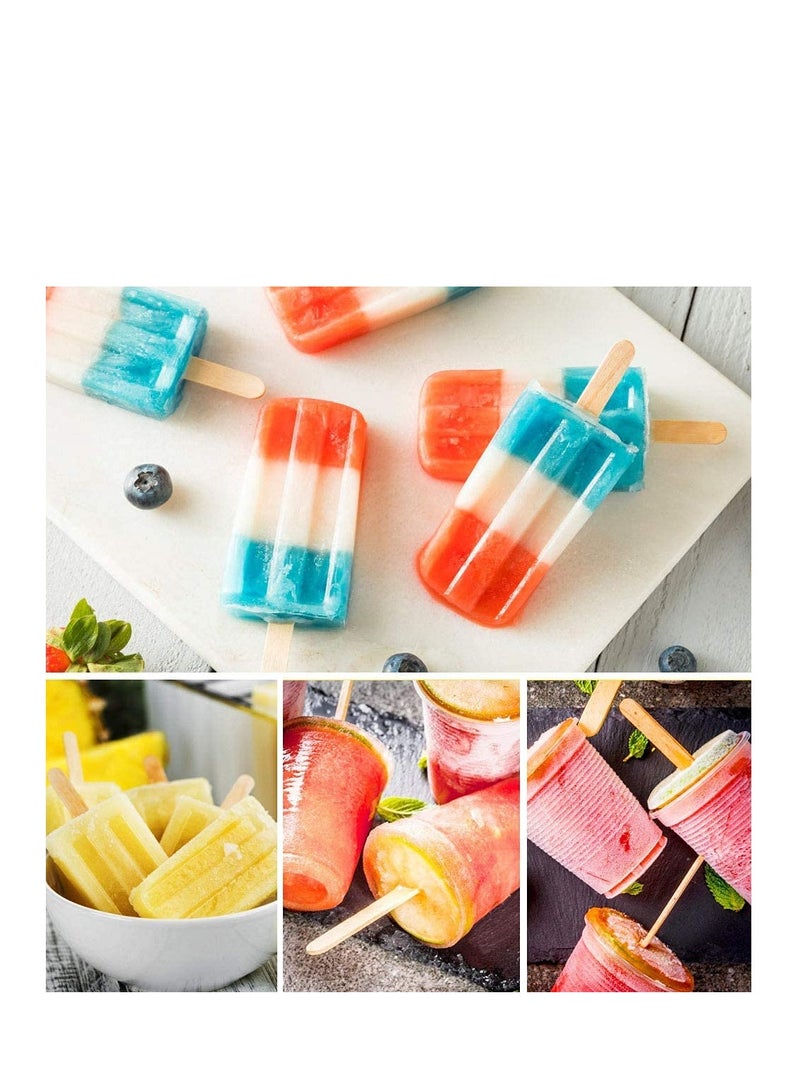MARKQ Wooden Craft Sticks 6 inches Popsicle Sticks for Ice Cream, Lollipop, Waxing, Resin Stirring, Kids Art Supplies (50 Pieces) - Image 2